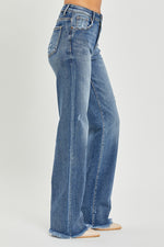 Load image into Gallery viewer, On The Rise Straight  Long Inseam Risen Jeans
