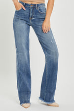 Load image into Gallery viewer, On The Rise Straight  Long Inseam Risen Jeans
