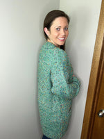 Load image into Gallery viewer, Miley Dot Cardigan In Teal
