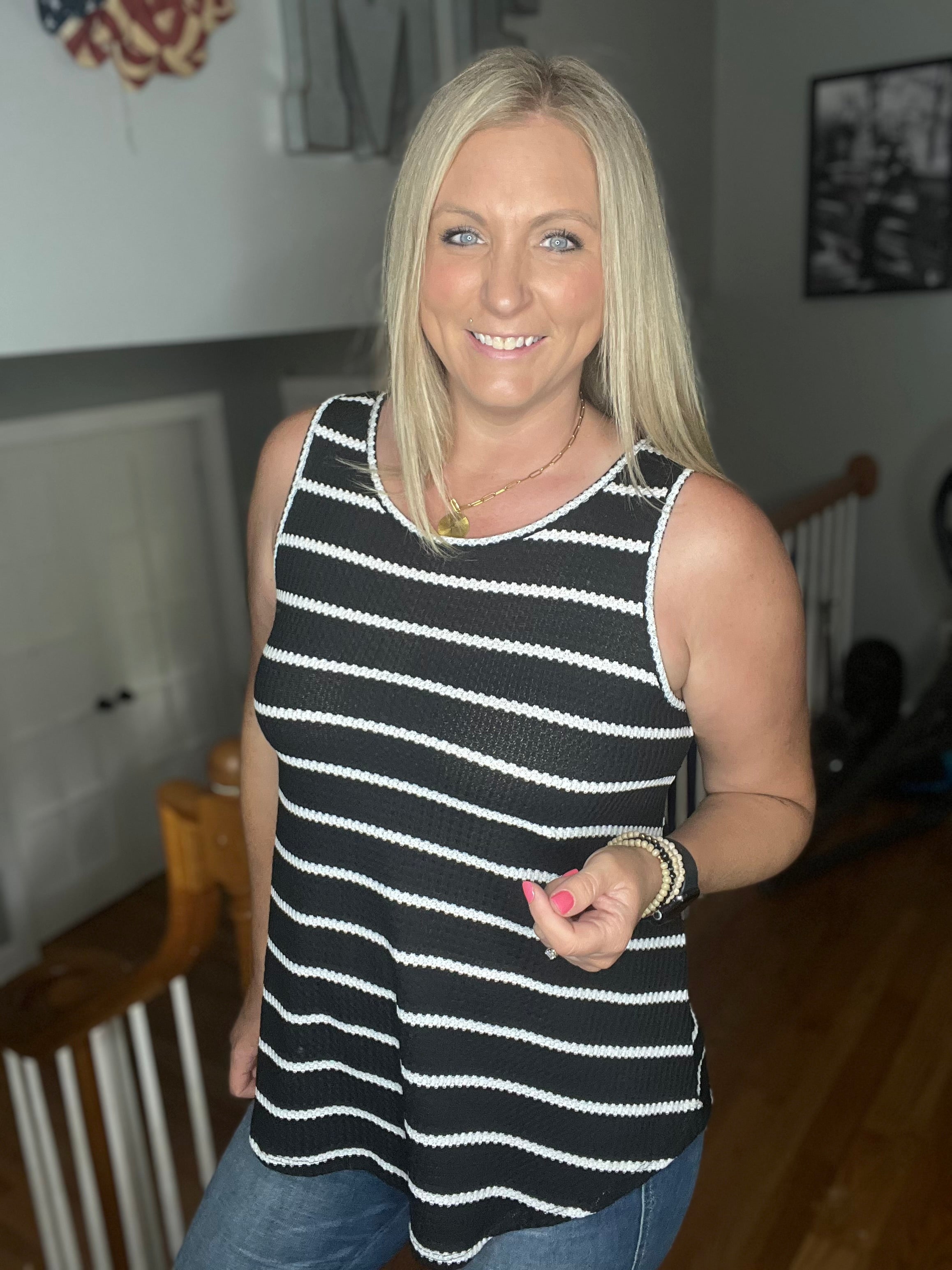 Think About It Tank In Black FINAL SALE