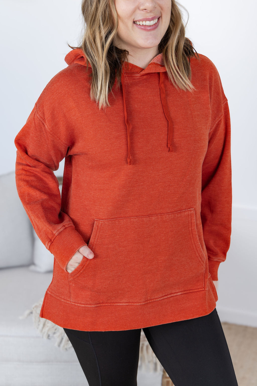 The Vintage Wash Hoodie - Rust FINAL SALE