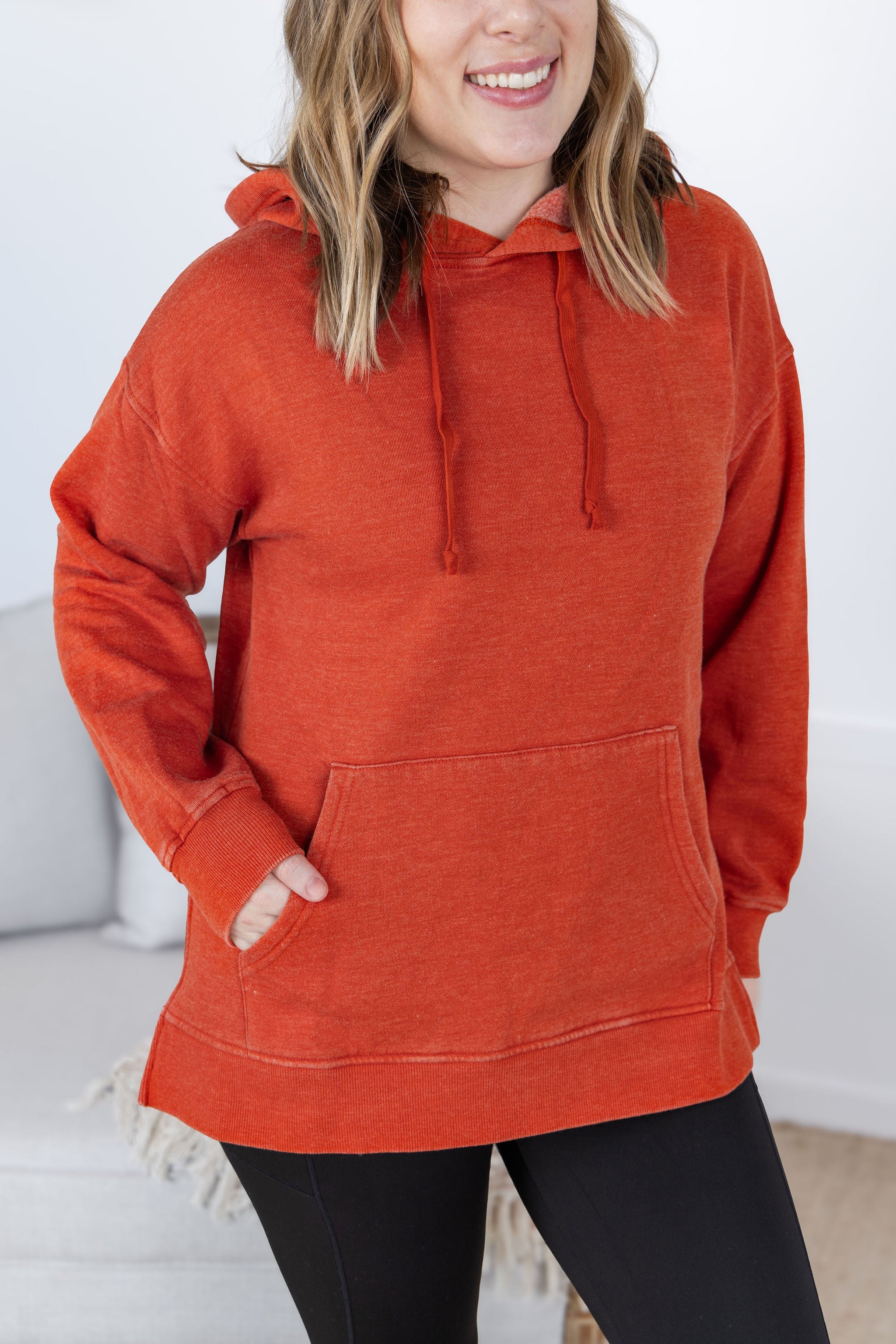 The Vintage Wash Hoodie - Rust FINAL SALE