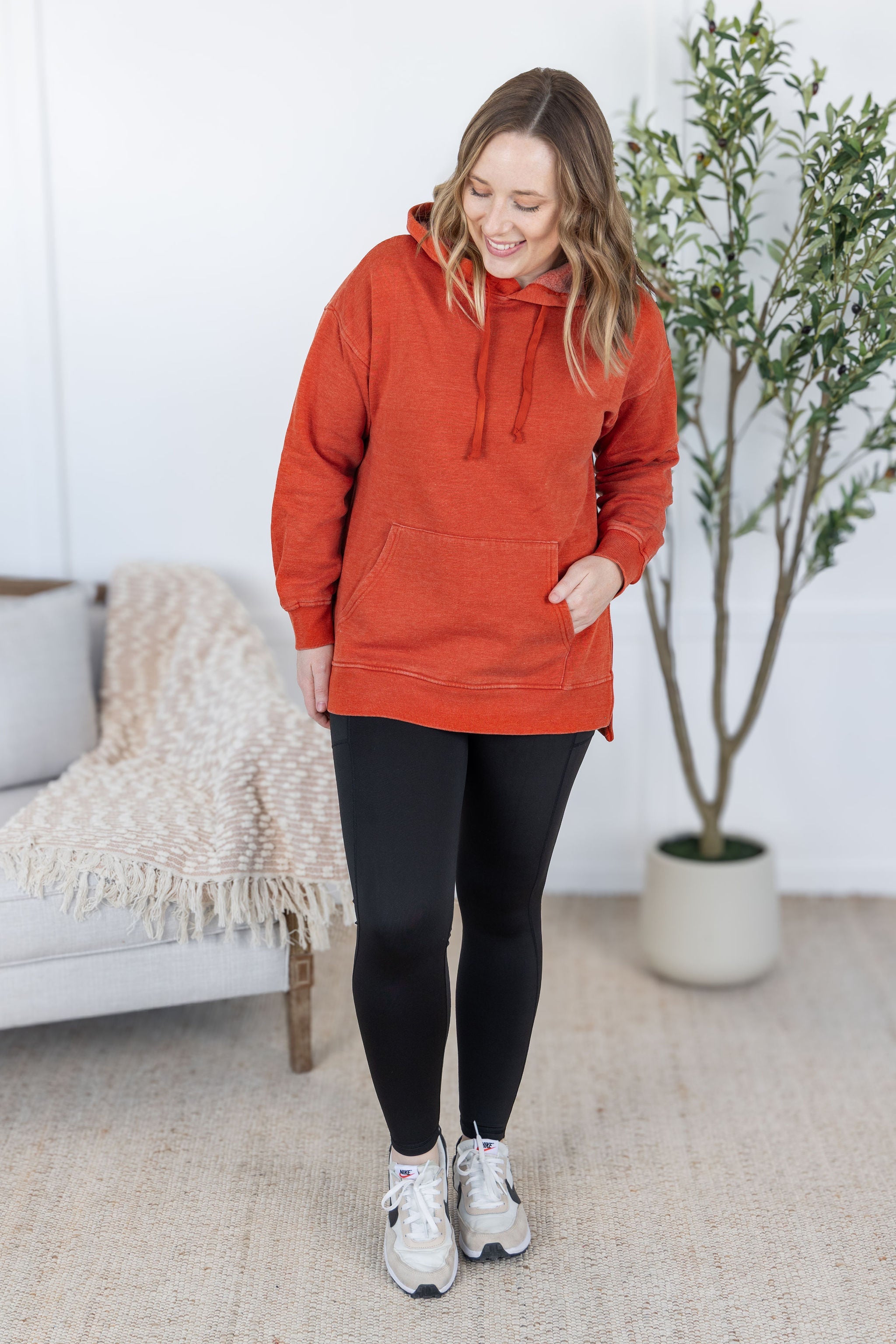 The Vintage Wash Hoodie - Rust FINAL SALE