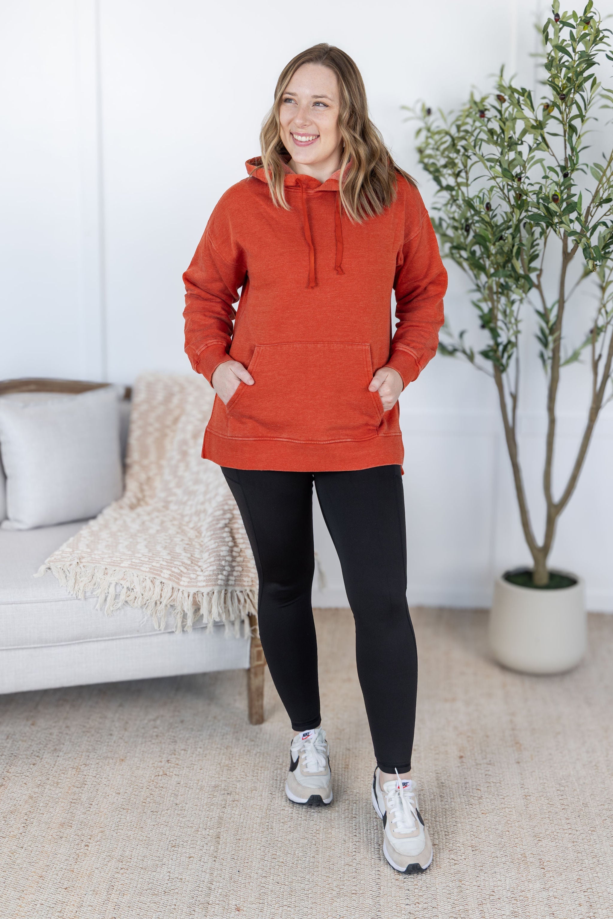 The Vintage Wash Hoodie - Rust FINAL SALE