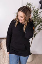 Load image into Gallery viewer, Tatum Textured Pullover Hoodie - Black
