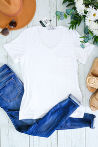 Sophie Pocket Tee - White