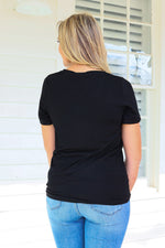 Load image into Gallery viewer, Sophie Pocket Tee - Black
