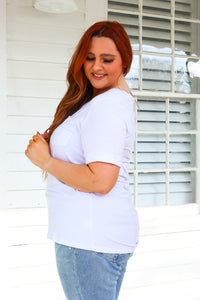 Sophie Pocket Tee - White