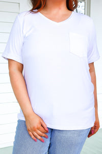 Sophie Pocket Tee - White