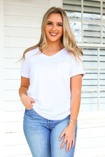 Load image into Gallery viewer, Sophie Pocket Tee - White
