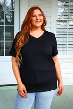 Load image into Gallery viewer, Sophie Pocket Tee - Black
