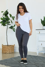 Load image into Gallery viewer, Athleisure Leggings - Charcoal Leopard
