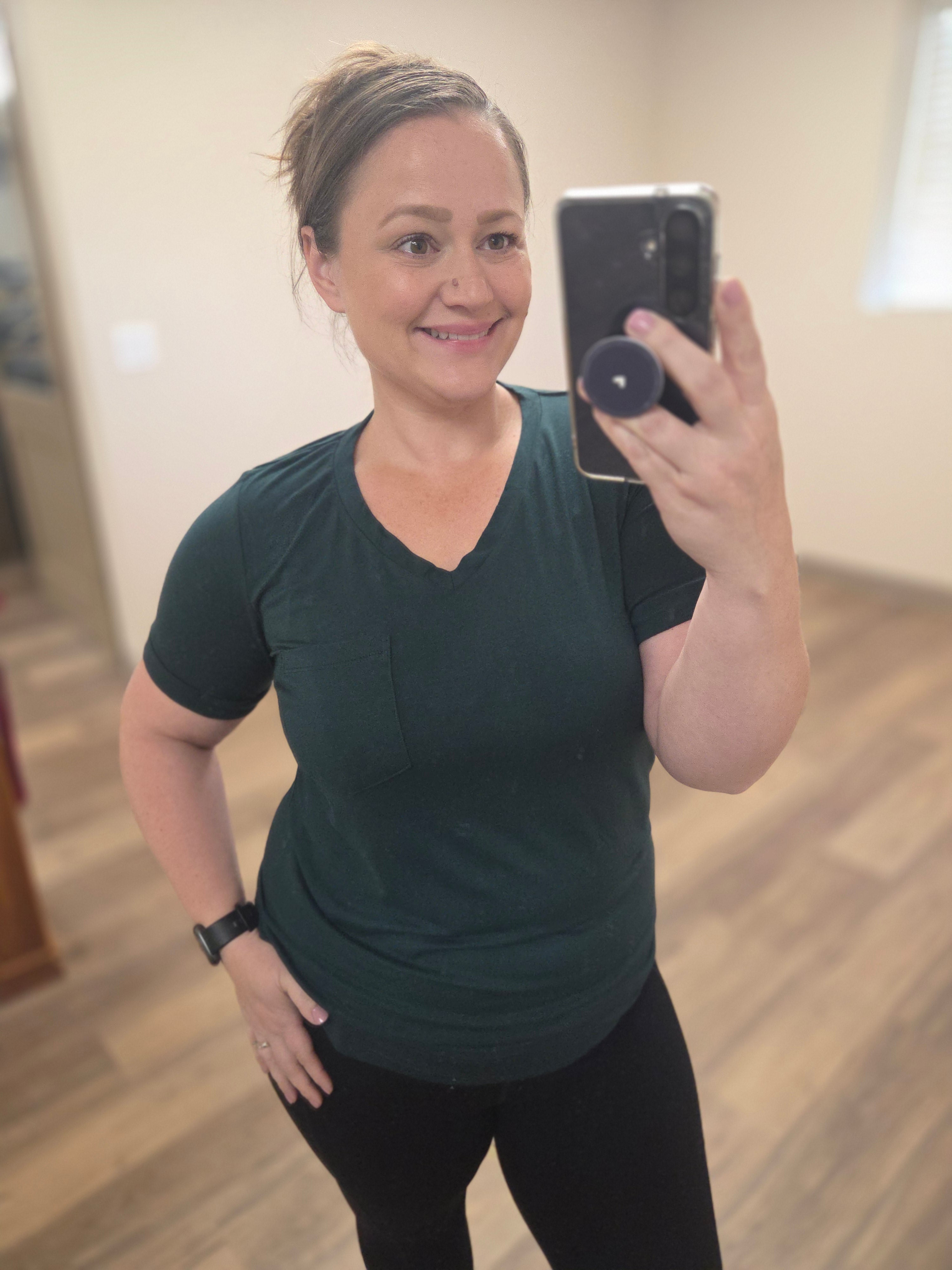 Sophie Pocket Tee - Hunter Green