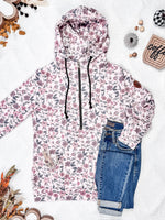 Load image into Gallery viewer, HalfZip Hoodie - Red Floral
