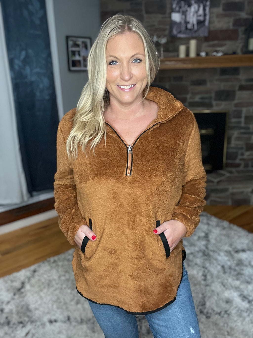 The Camel Teddy Sherpa Pullover FINAL SALE