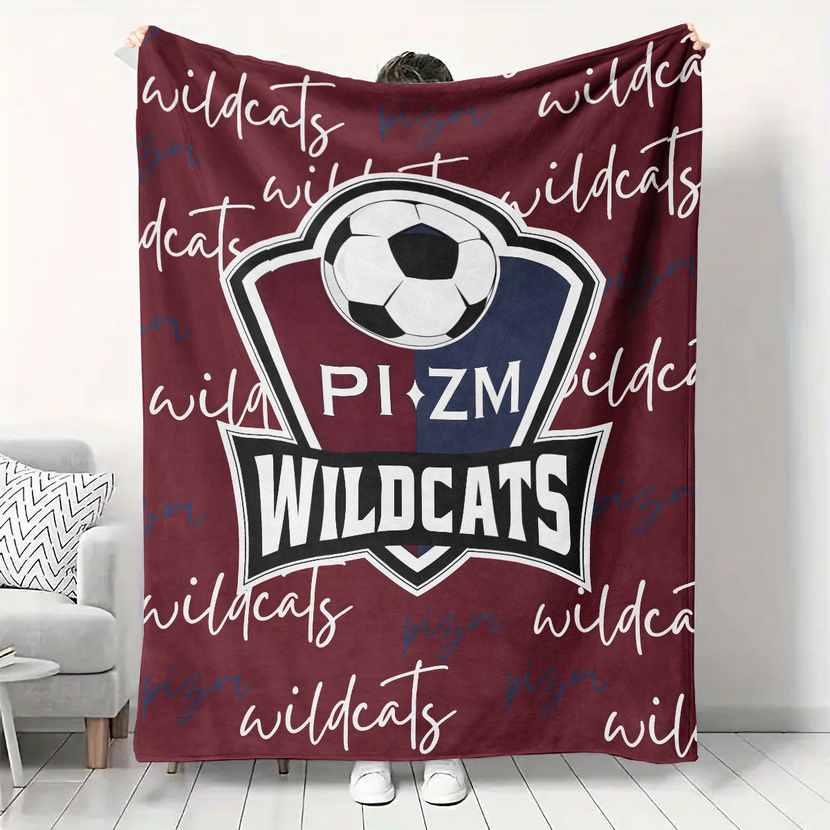 PRE-ORDER PIZM Wildcats Soccer Fleece Blanket