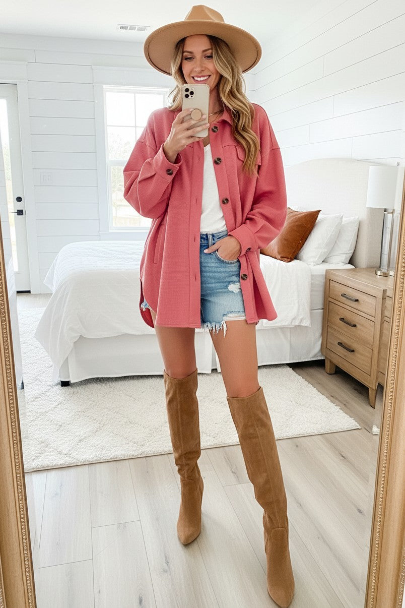 Rosie Textured Button Up