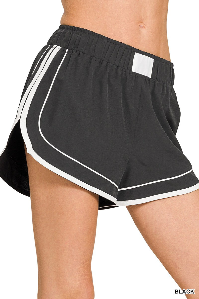 Soft Wash Dolphin Shorts in Black