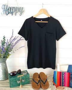 Sophie Pocket Tee - Black