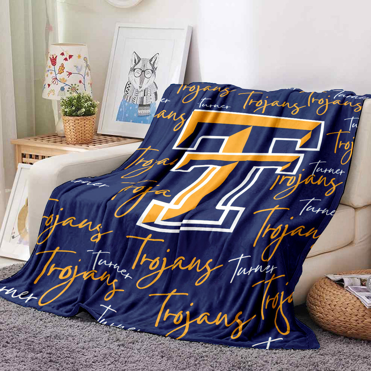 PRE-ORDER Turner Trojans Fleece Blanket