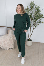 Load image into Gallery viewer, Corrine Ribbed Pullover Top - Hunter Green
