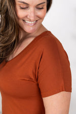 Load image into Gallery viewer, ***Chloe Cozy Tee - Rust

