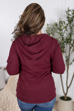 Load image into Gallery viewer, Pixie Pocket Halfzip Hoodie - Burgundy
