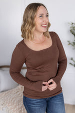 Load image into Gallery viewer, SALE! Alyssa Long Sleeve Top - Brown
