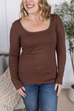 Load image into Gallery viewer, SALE! Alyssa Long Sleeve Top - Brown
