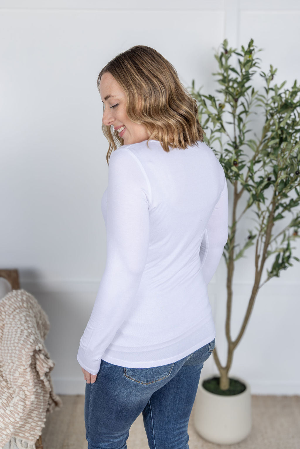 Alyssa Long Sleeve Top - White