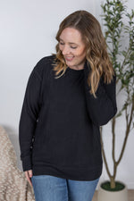Load image into Gallery viewer, Corrine Ribbed Pullover Top - Black
