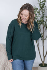 Load image into Gallery viewer, Corrine Ribbed Pullover Top - Hunter Green

