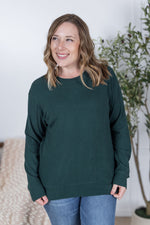 Load image into Gallery viewer, Corrine Ribbed Pullover Top - Hunter Green
