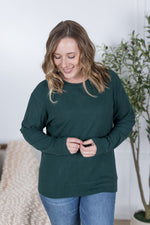 Load image into Gallery viewer, Corrine Ribbed Pullover Top - Hunter Green
