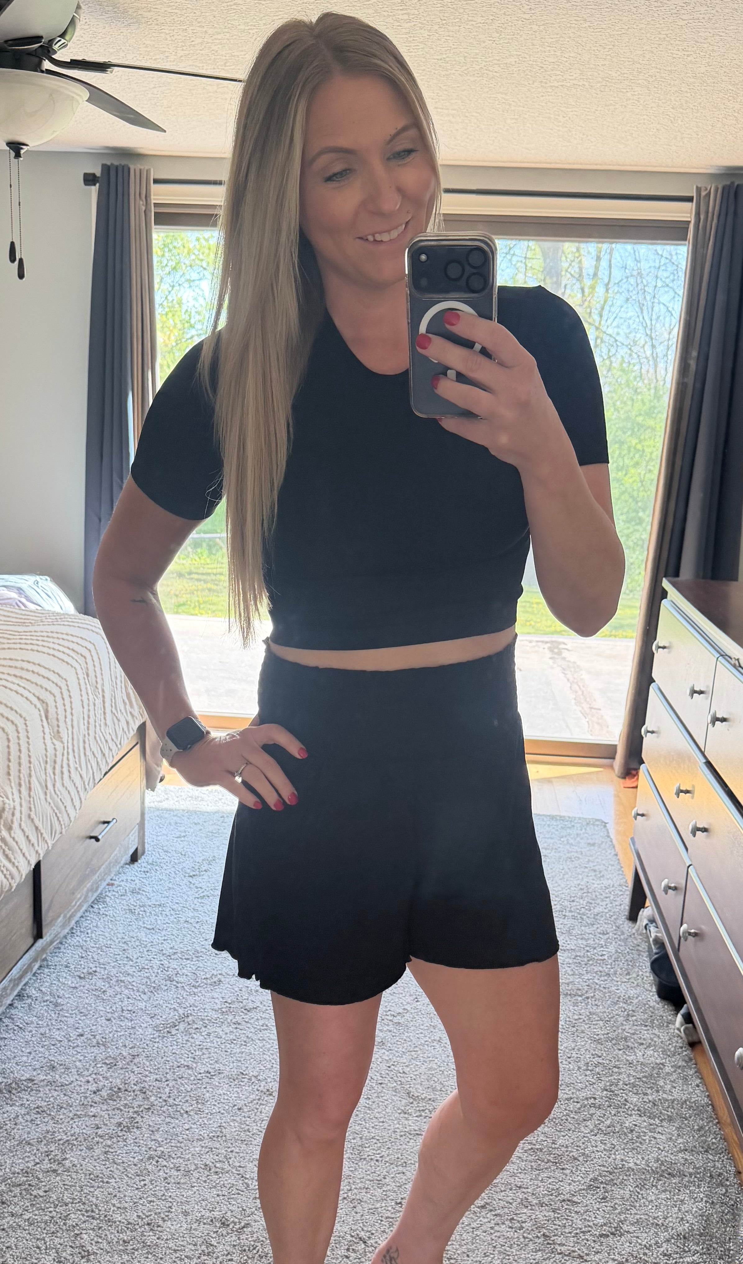 Smocked Waist Lounge Shorts
