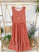 Load image into Gallery viewer, **Bailey Dress - Rust Floral
