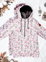 Load image into Gallery viewer, HalfZip Hoodie - Boho Fall Floral and Olive
