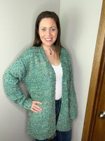 Load image into Gallery viewer, Miley Dot Cardigan In Teal
