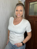 Olivia Tee in Oatmeal FINAL SALE