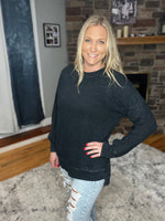 Load image into Gallery viewer, Greater Love Pullover in Mineral Black
