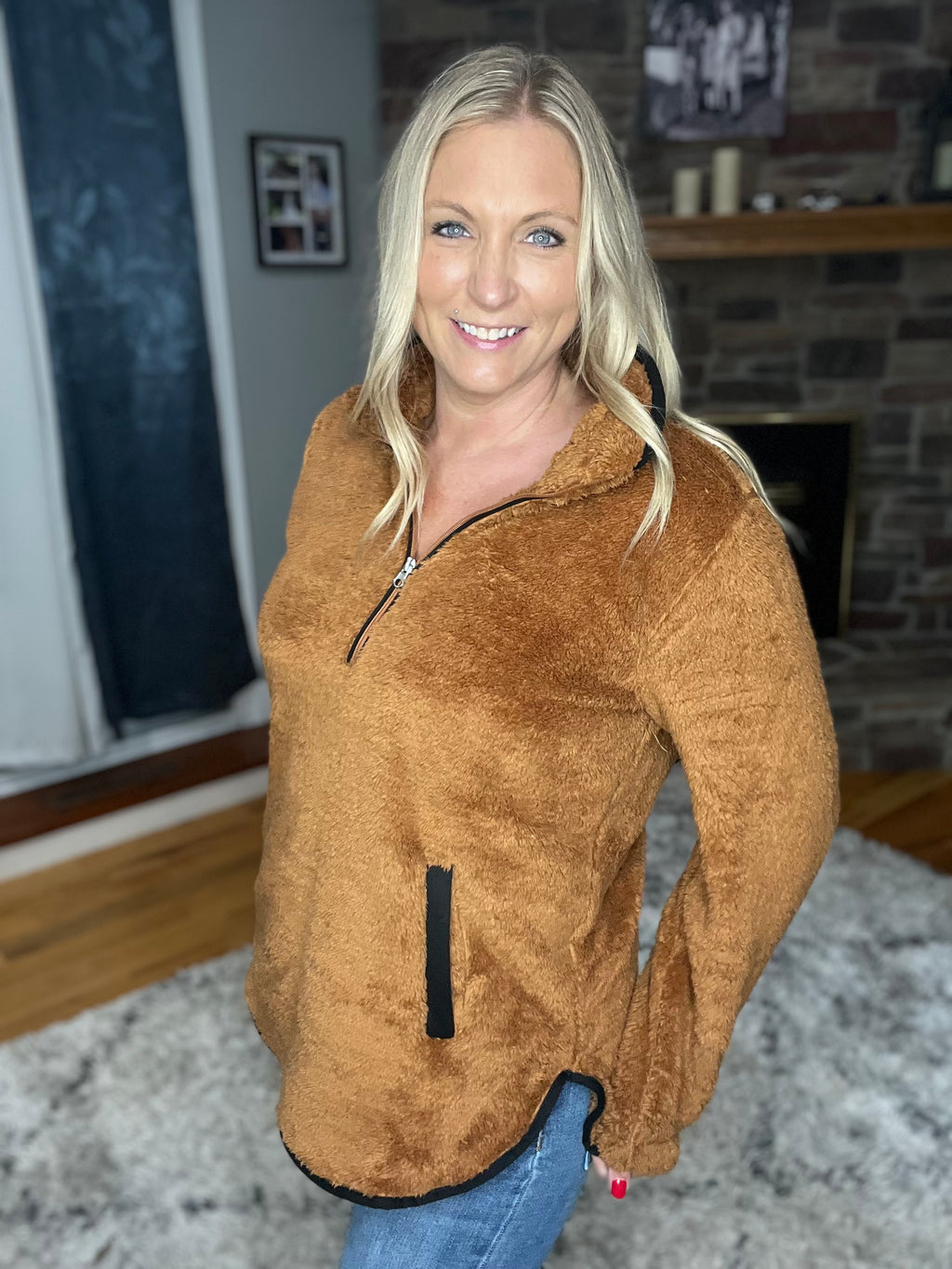 The Camel Teddy Sherpa Pullover FINAL SALE