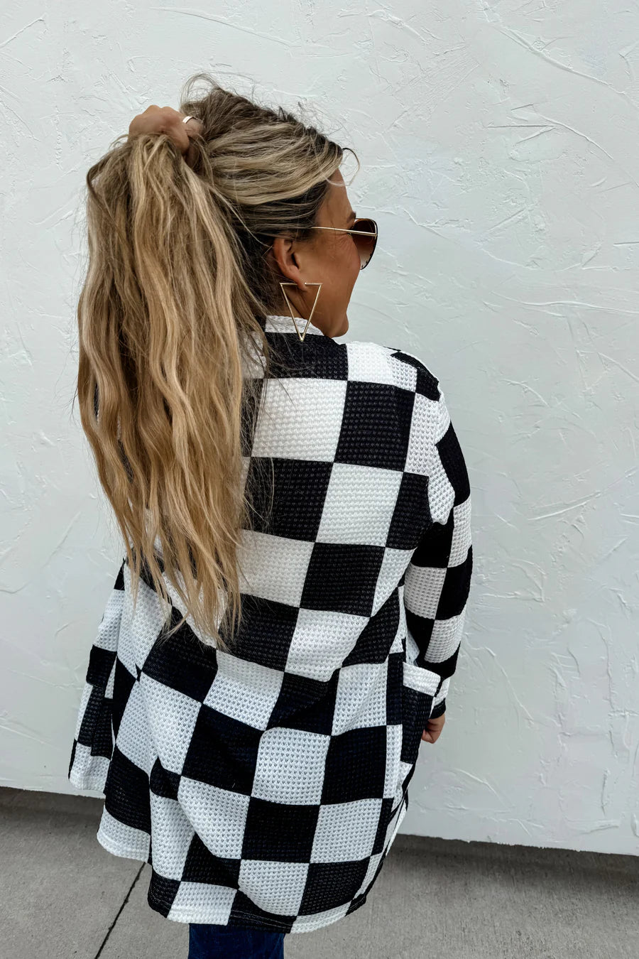 Lola Cardigan in Black Checkered