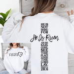 Load image into Gallery viewer, He Is Not Here Sweatshirt Front and Back
