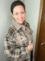 Load image into Gallery viewer, Huxley Plaid Jacket In Brown
