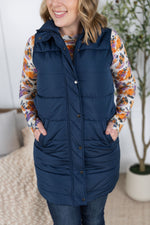 Load image into Gallery viewer, Harlow Long Vest - Navy

