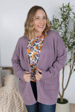 Load image into Gallery viewer, Billie Open Knit Cardigan - Dusty Purple
