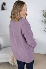 Load image into Gallery viewer, Billie Open Knit Cardigan - Dusty Purple

