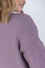 Load image into Gallery viewer, Billie Open Knit Cardigan - Dusty Purple
