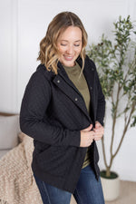 Load image into Gallery viewer, Kyla Zipper Snap Jacket - Black
