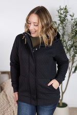 Load image into Gallery viewer, Kyla Zipper Snap Jacket - Black
